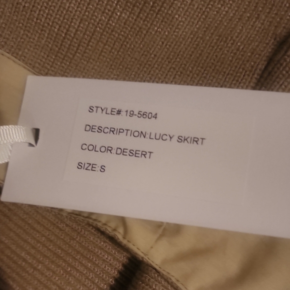 Torn by Ronny Kobo Beige Button-Front Mini Skirt - Picture 2 of 5